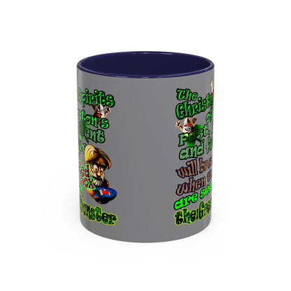 christmas spirits of boston - Accent Mug (grey)