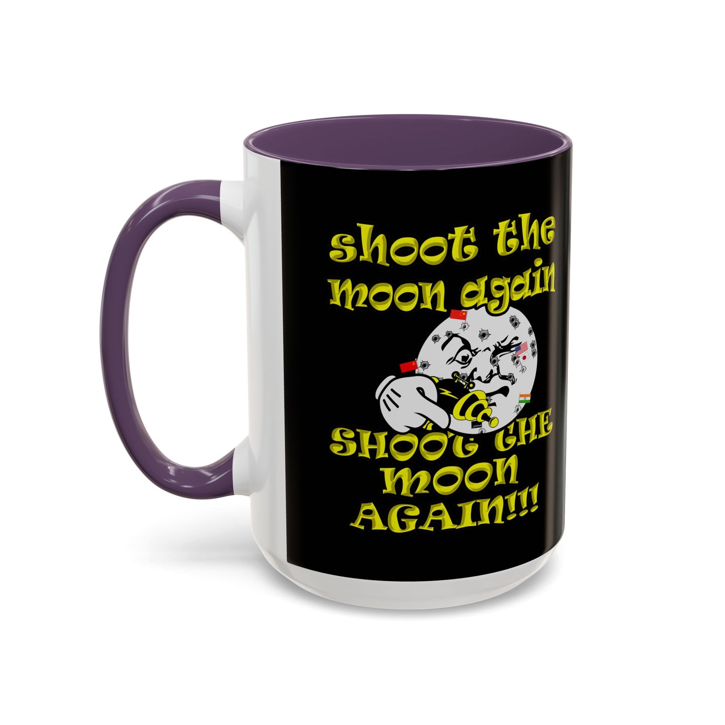 shoot the moon again - Accent Mug (black)