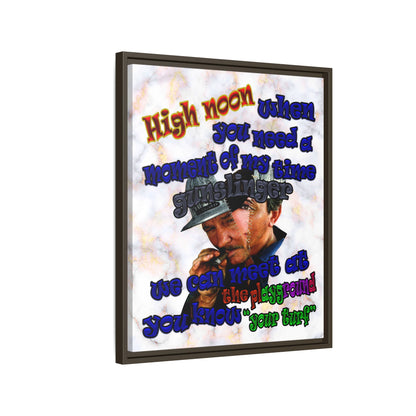 high noon - framed canvas art (white marble)