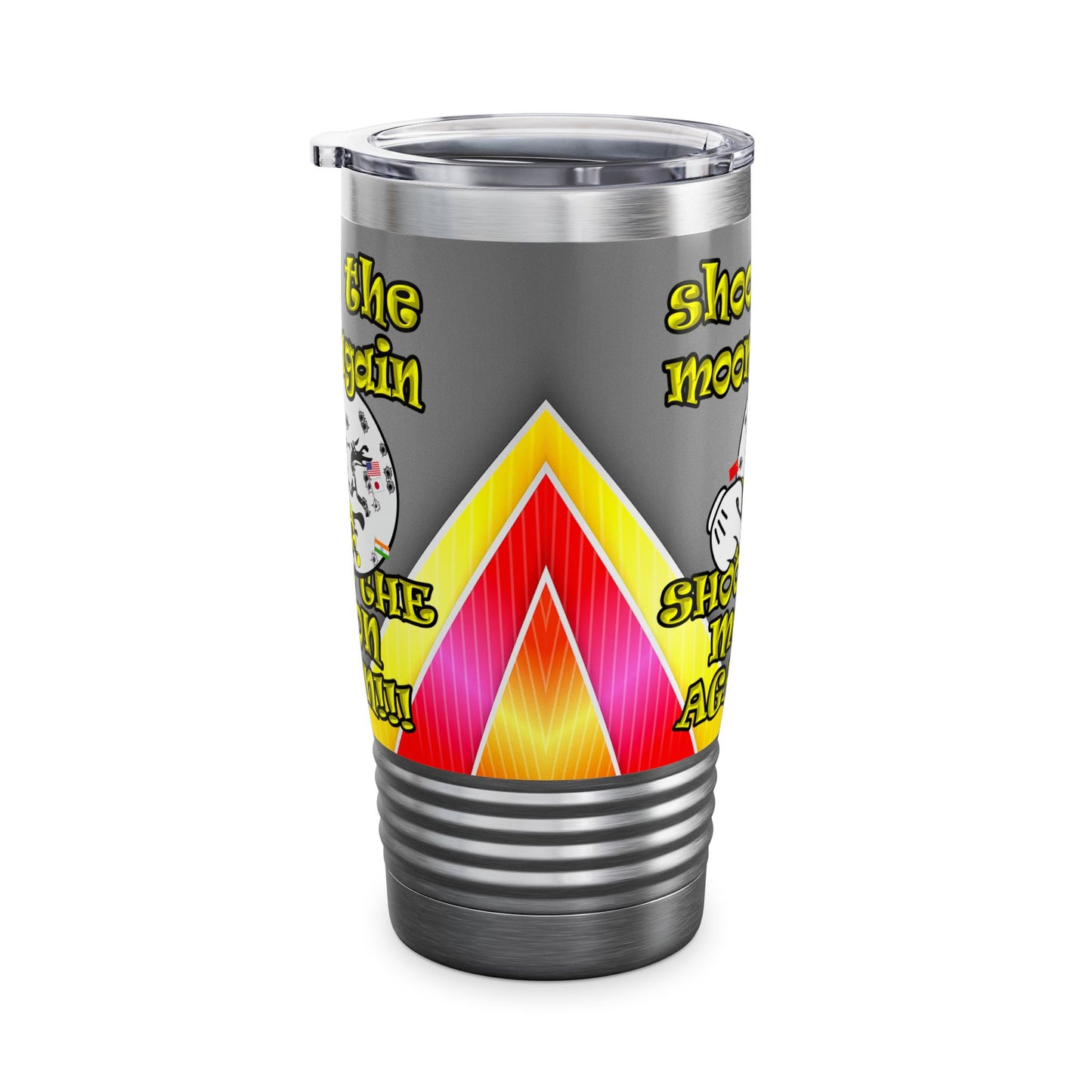 shoot the moon again - Ringneck Tumbler, 20oz (rainbow split)