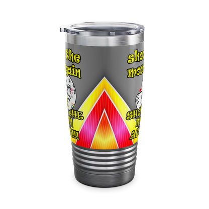 shoot the moon again - Ringneck Tumbler, 20oz (rainbow split)