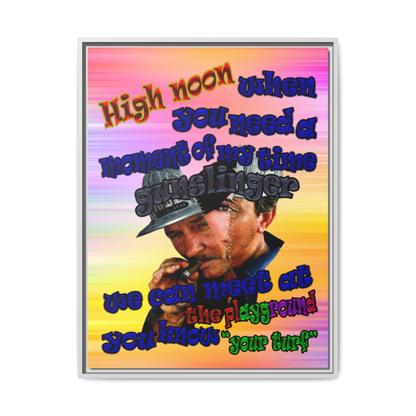 high noon - framed canvas art (color blur)