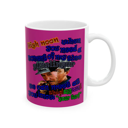 high noon - White Mug (pink)