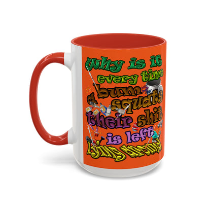 the bum's shit - Accent Mug (orange)