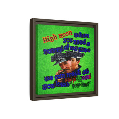 high noon - framed canvas art (green turf)