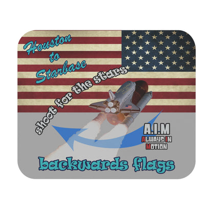 shoot for the stars - Mouse Pad (Rectangle) - (light grey)