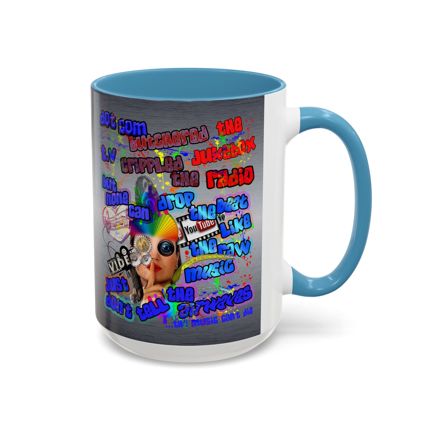 drop the beat - Accent Mug (brushed nickel)