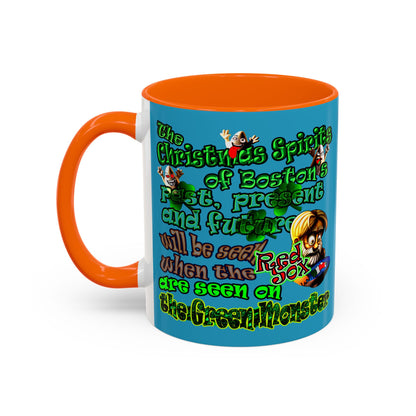 christmas spirits of boston - Accent Mug (turquoise)
