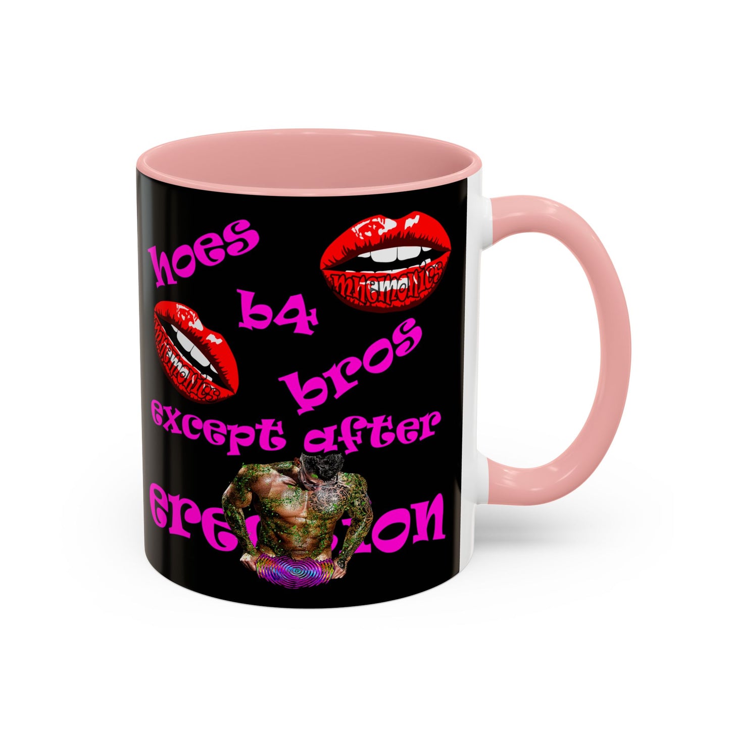 hoes b4 bros - Accent Mug (black)