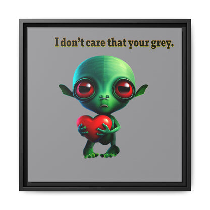 I don't care that your grey - framed canvas art (grey)