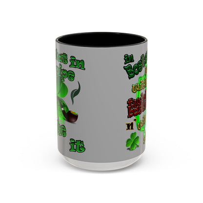 celtics logo - Accent Mug (light grey)