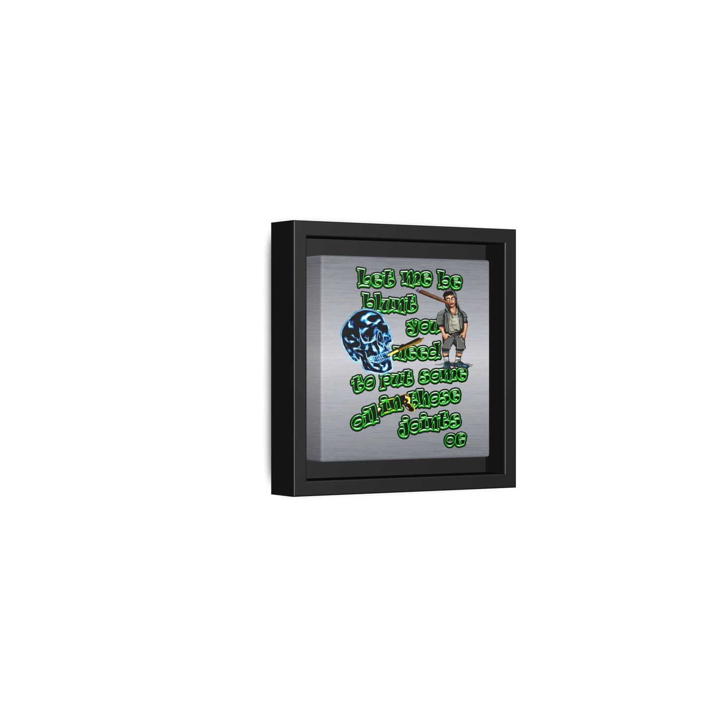 og - framed canvas art (brushed nickel)