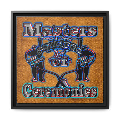 em cee squared - framed canvas art (brown papyrus)