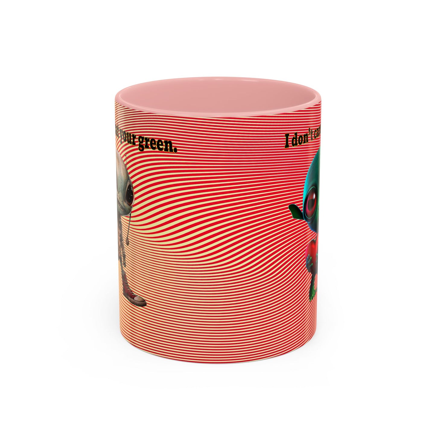 I don't care that your grey - Accent Mug (yellow-orange wave)