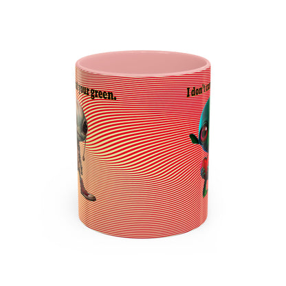 I don't care that your grey - Accent Mug (yellow-orange wave)