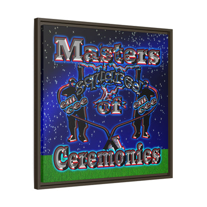 em cee squared - framed canvas art ('snoops' background)