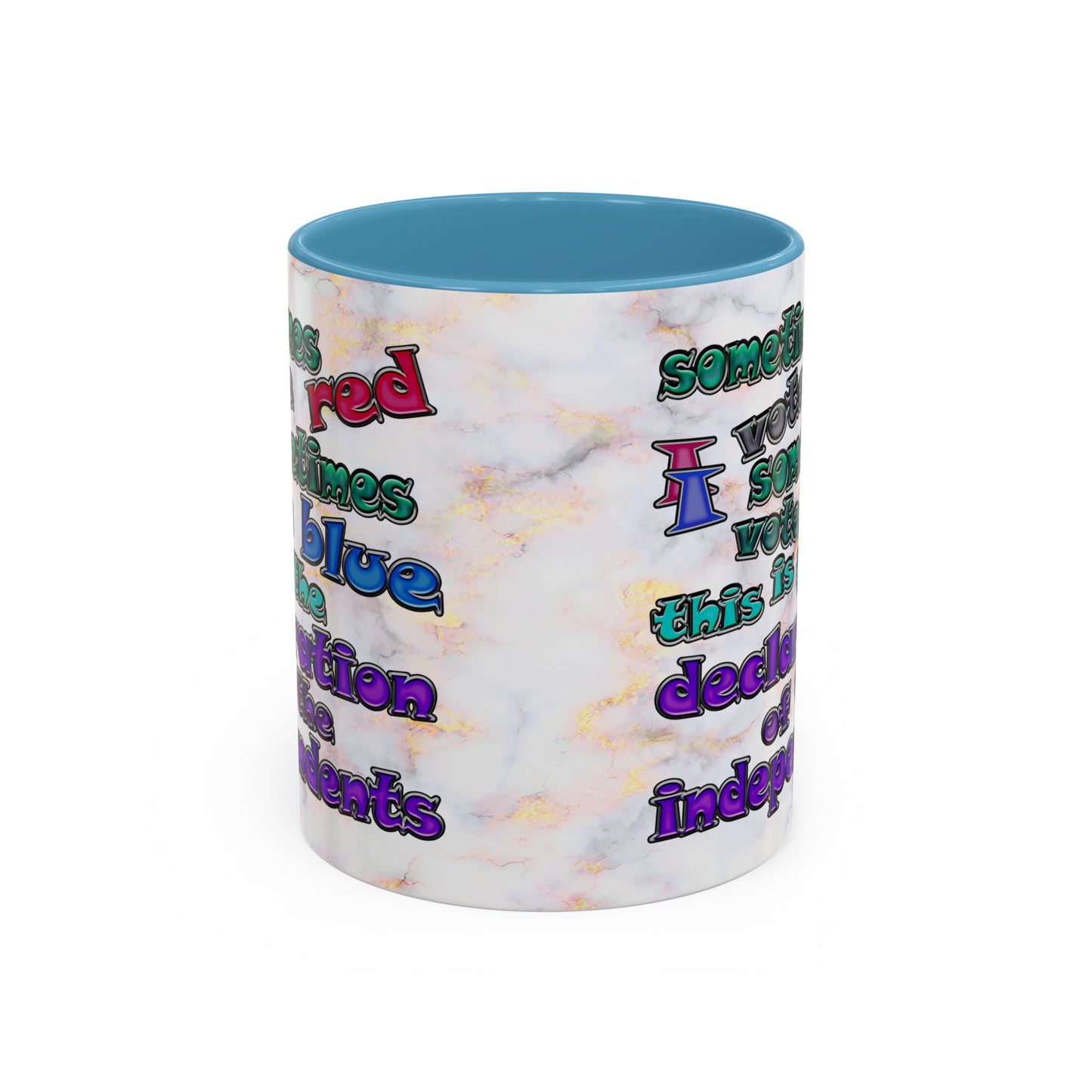 declaration of the independents - Accent Mug (white marble)