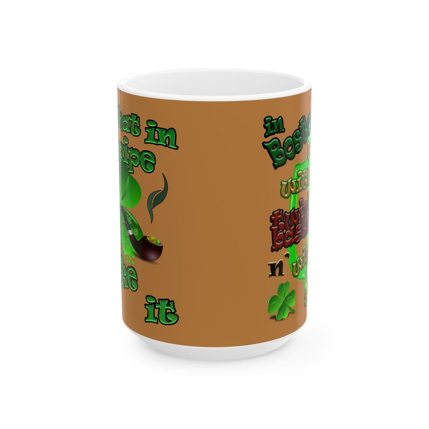 celtics logo - White Mug (light brown)