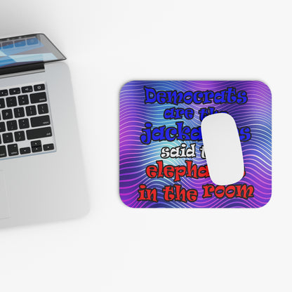 donkeys and elephants - Mouse Pad (Rectangle) (purple wave)