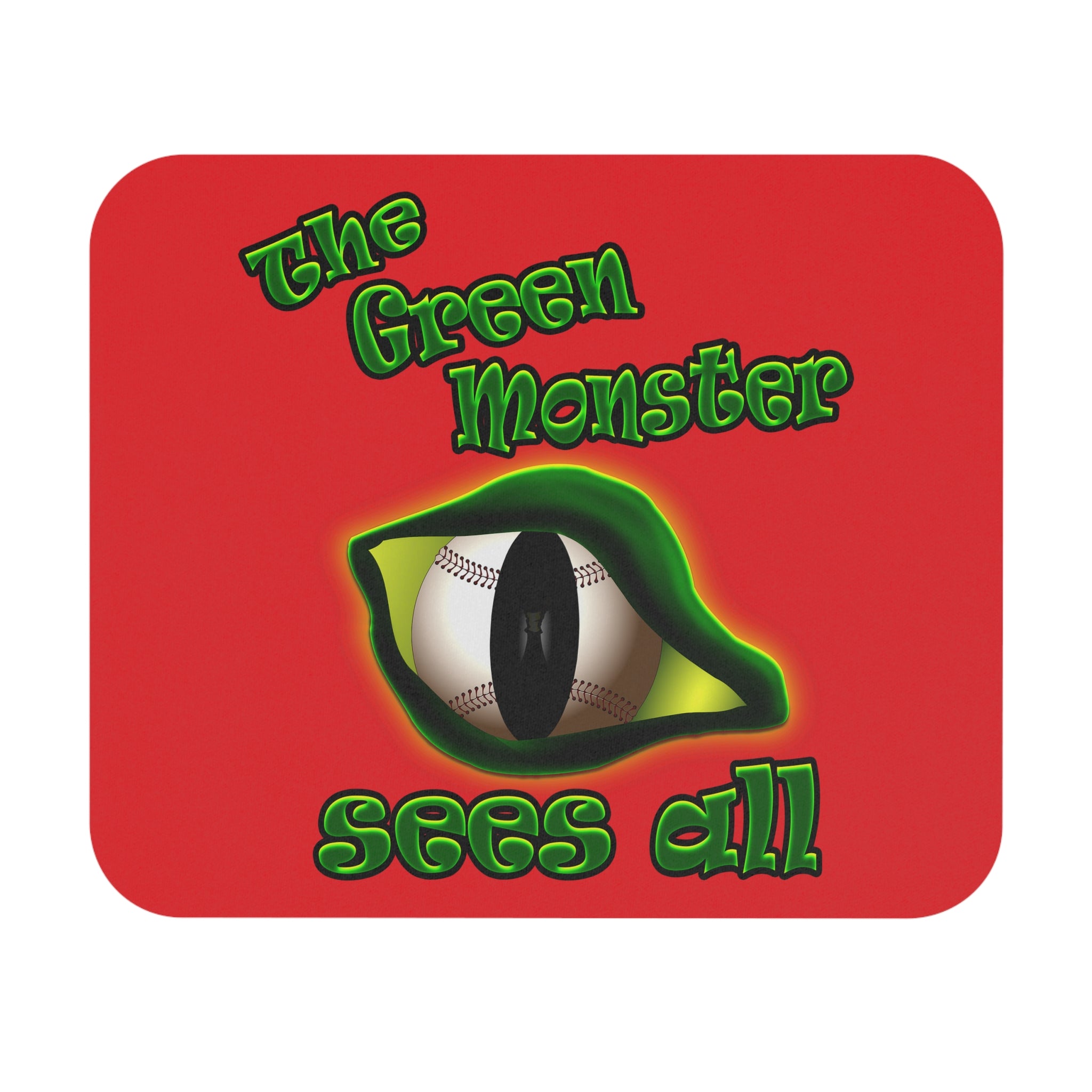 green monster - Mouse Pad (Rectangle) (red)