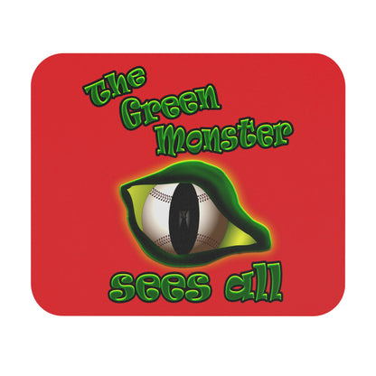 green monster - Mouse Pad (Rectangle) (red)