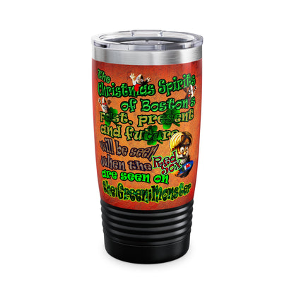 christmas spirits of boston - Ringneck Tumbler, 20oz (burnt orange)