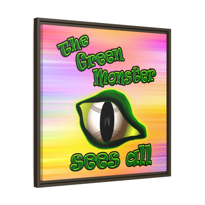 green monster - framed canvas art (color blur)