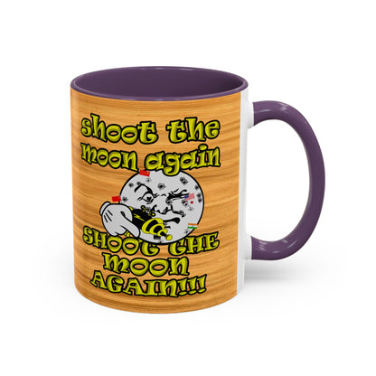 shoot the moon again - Accent Mug (butterscotch wood finish)
