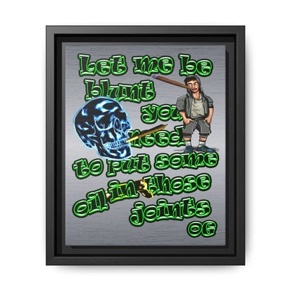 og - framed canvas art (brushed nickel)