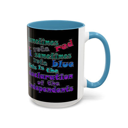 declaration of the independents - Accent Mug (black)