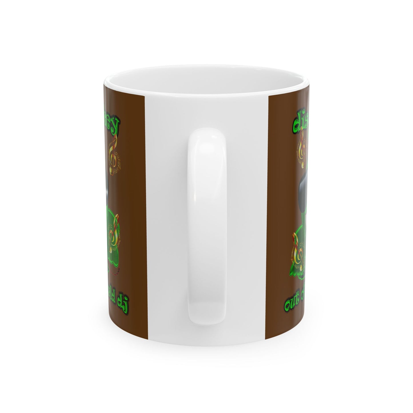 disc jockey - White Mug (brown)