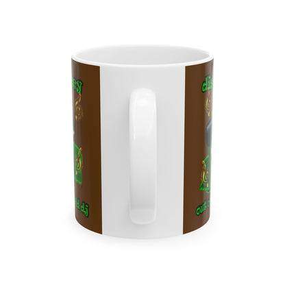 disc jockey - White Mug (brown)