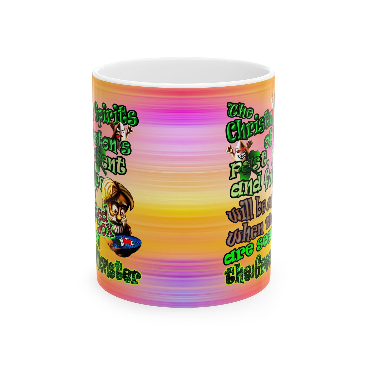 christmas spirits of boston - White Mug (color blur)