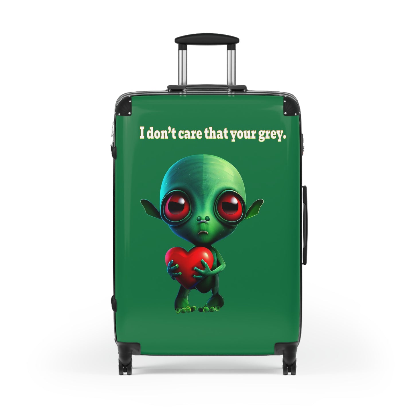 I don't care that your grey - Suitcase (dark green)