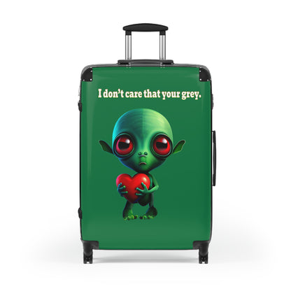 I don't care that your grey - Suitcase (dark green)
