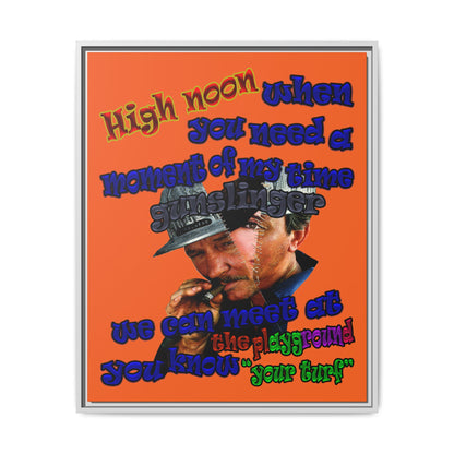 high noon - framed canvas art (orange)
