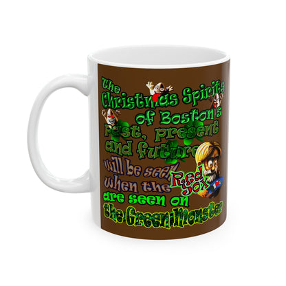 christmas spirits of boston - White Mug (brown)
