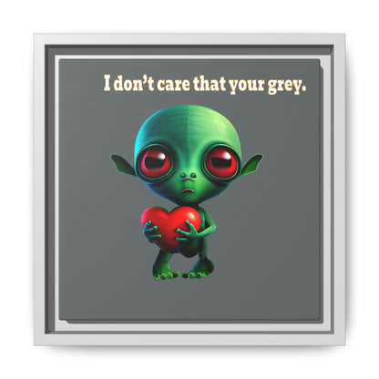 I don't care that your grey - framed canvas art (dark grey)