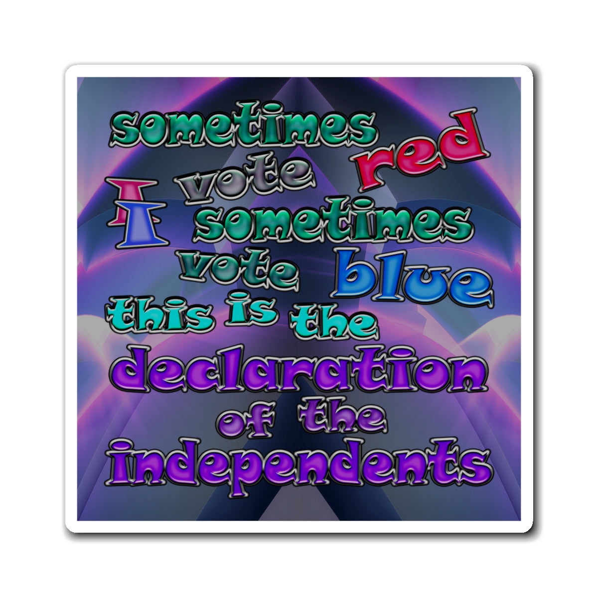 declaration of the independents - Magnets - (grey-pink wave)