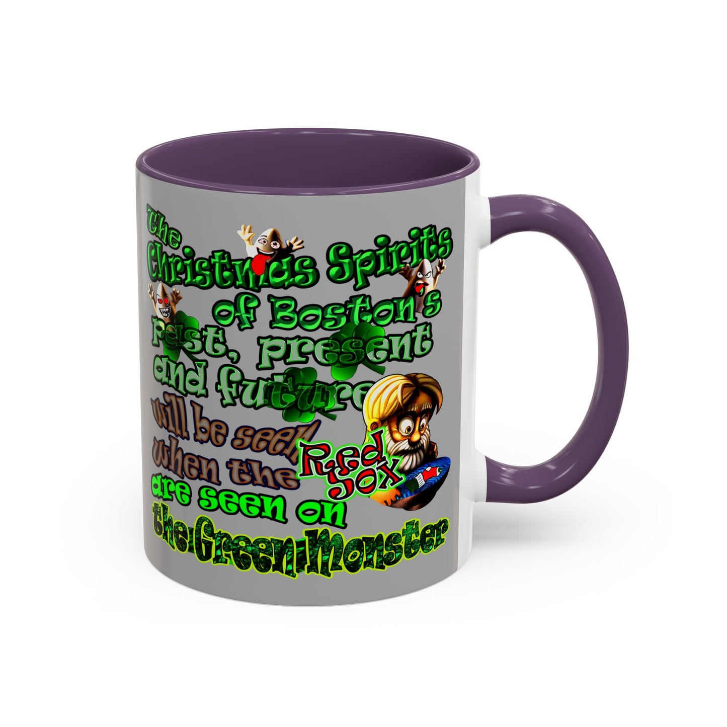 christmas spirits of boston - Accent Mug (light grey)