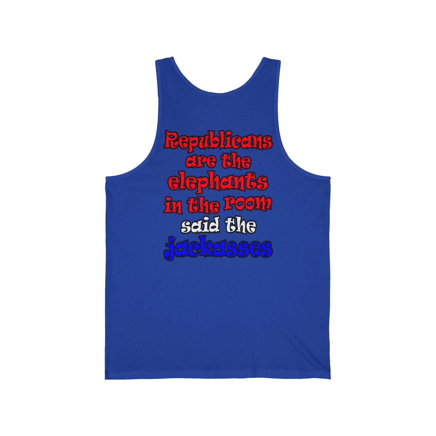 donkeys and elephants - Unisex Jersey Tank