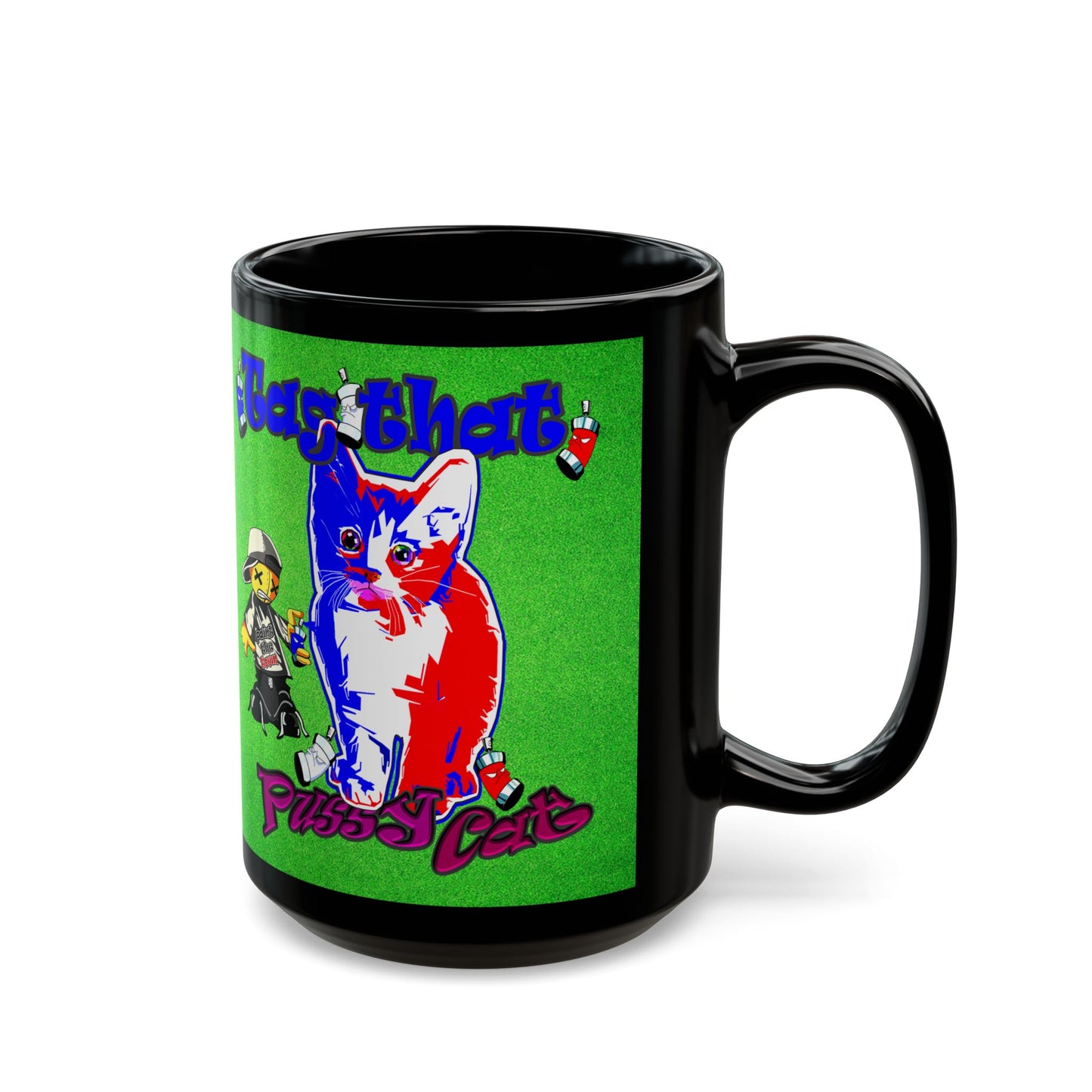 tag that - Black Mug (green turf)