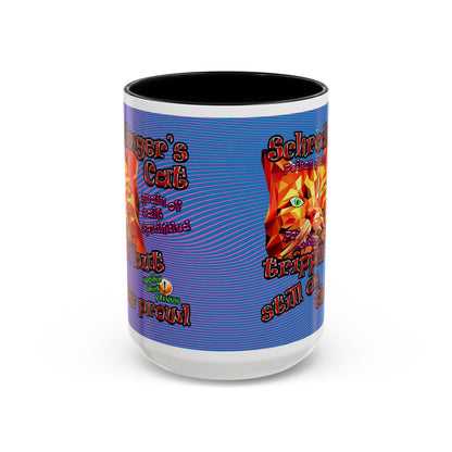 schrodinger's cat - Accent Mug (light blue-purple wave)