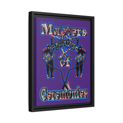 em cee squared - framed canvas art (purple)