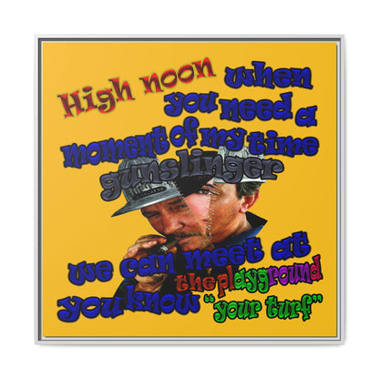 high noon - framed canvas art (yellow)