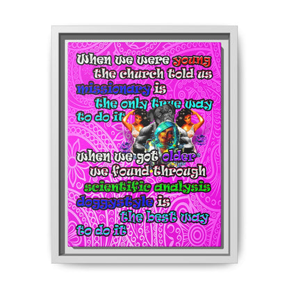 doggystyle - framed canvas art (pink swirl)