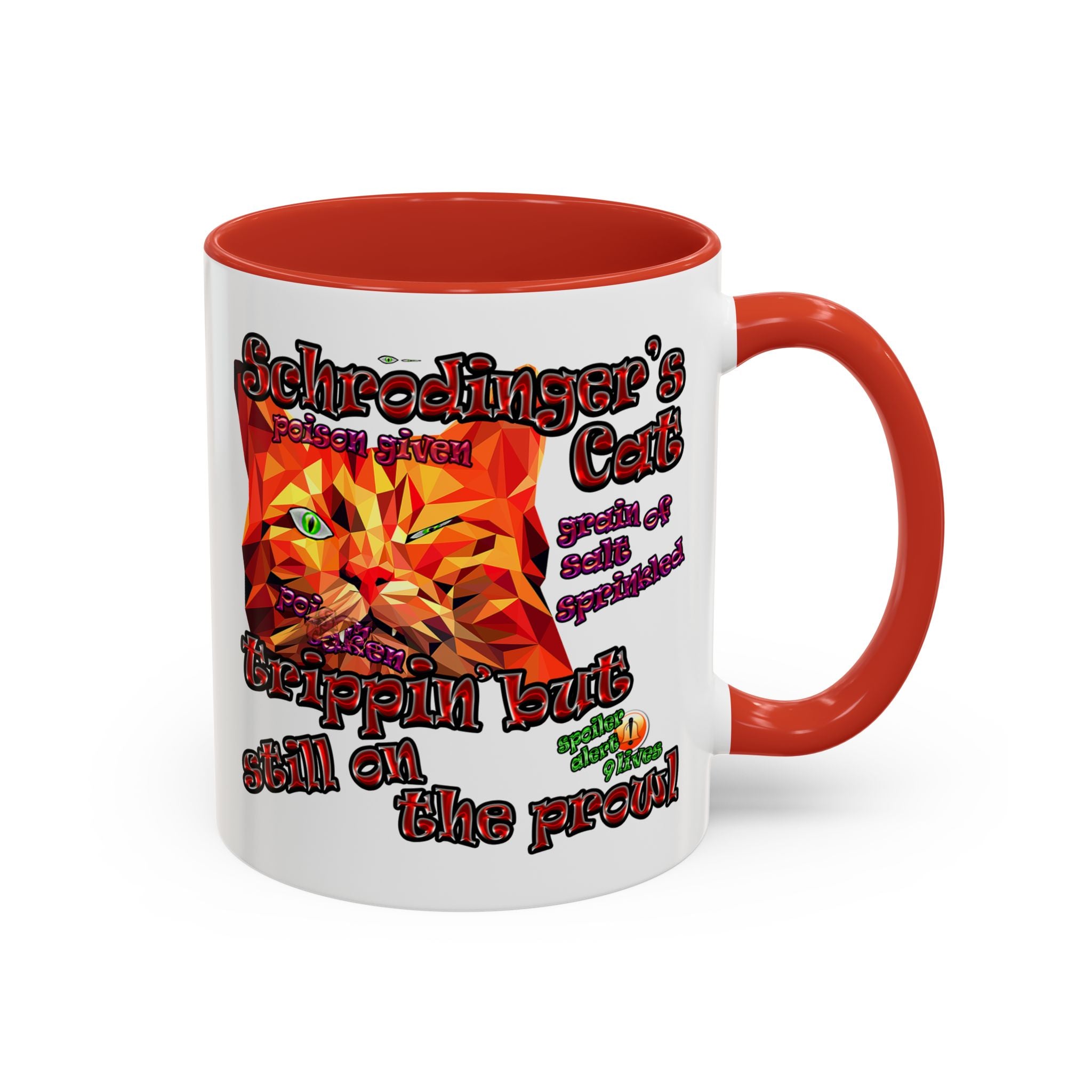 schrodinger's cat - Accent Mug (white)