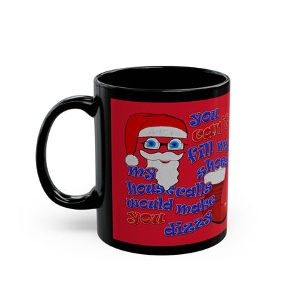 santa's shoes - Black Mug (dark red)