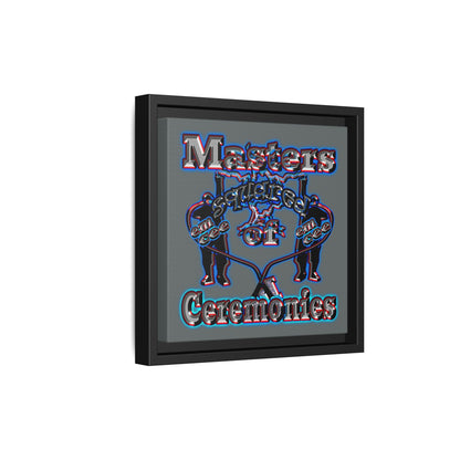 em cee squared - framed canvas art (dark grey)