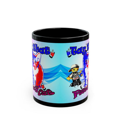 tag that - Black Mug (light blue-pink wave)